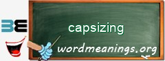 WordMeaning blackboard for capsizing